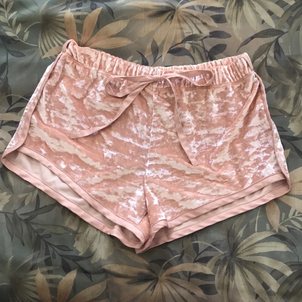 Crushed Pink Velvet Dolphin Shorts